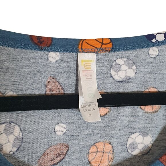 Lularoe Women M Classic T Sports Pattern Basketball Baseball Soccer Comfort - Picture 6 of 7